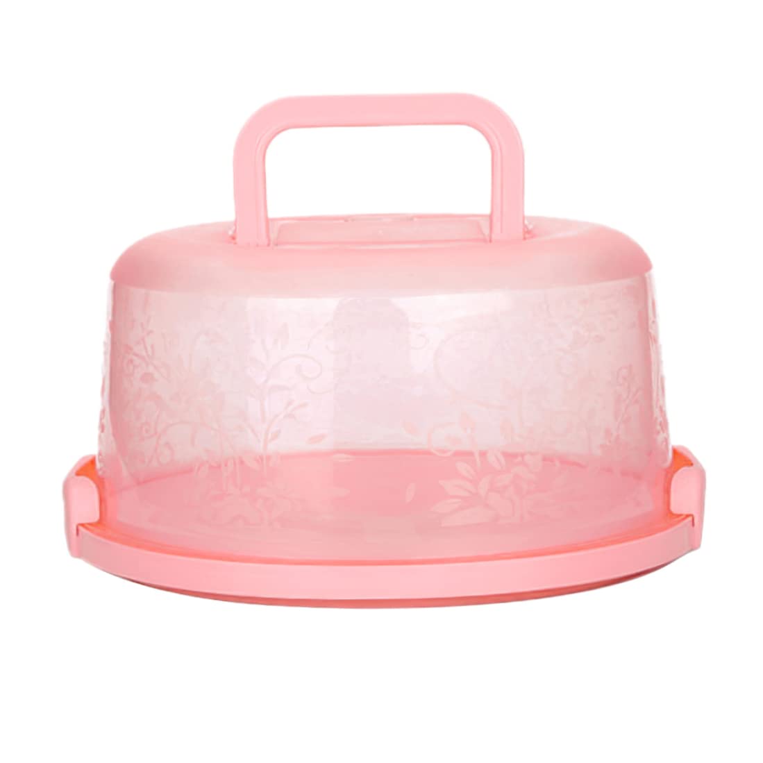 Tsawntd Portable Cake Box Carrier Handle Container Pie Storage Cupcake Round Transporting Lid Clip Lock Cake Container Pie Storage Box Cupcake Carrier Round