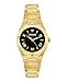 Versus Versace Echo Park Collection Luxury Womens Watch Timepieces with a Gold Bracelet and Case Featuring a Black Dial