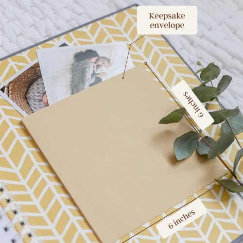 Peachly Minimalist Baby Memory Book | Baby First Year Keepsake For Milestones | Baby Books First Year Memory Book | Simple Baby Scrapbook For Boy Or Girl Milestones | 60 Pages Grey Linen - Scandi #TOP5