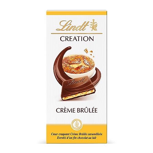 Lindt - Tablette CRÉATION Crème Brûlée - Chocolat au Lait, 150g