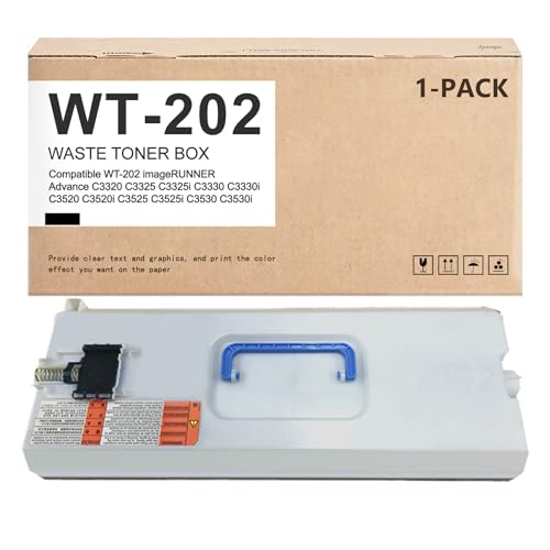 WT-202 Waste Toner Box High-Capacity (1 Pack) Replacement for Canon WT-202 Compatible imageRUNNER Advance C3330i C3530i C3525i C3325i C5535i C5550i C3520i C5540i C3020 C3720 C5760 C5860i 6870i Printer