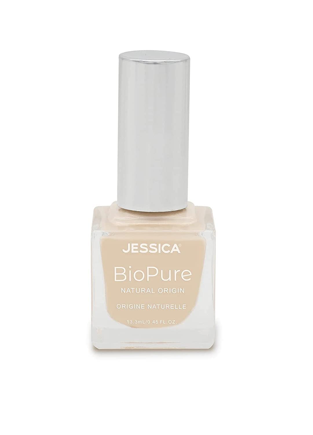 JessicaNatural BioPure Nail Polish for Women - Fast Drying Creme Vegan & Bio-Sourced Ingredients - Long Lasting with Nail Strengthening Formula 21-Free - (OATMEAL)