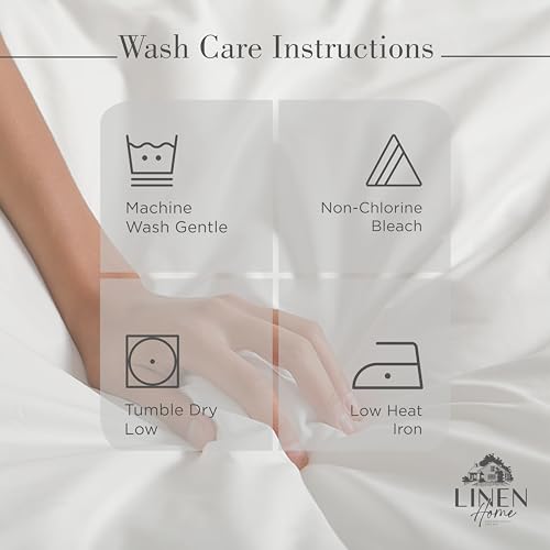 Image of Linen Home 2-Pack Queen Sheet Set, 100% Cotton Percale Bedding, 8-Piece Value Bundle, Deep Pocket Cooling Bed Sheets for Hot Sleepers, Breathable & Crisp Hotel Quality, Long-Staple Cotton, Silver