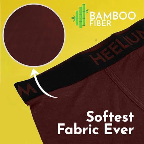 Image of HEELIUM Bamboo Underwear Trunk for Men | 3X Softer Than Cotton & Odour Free | Stretchy Fabric & Durable Waistband