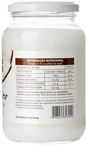 Óleo de Coco Extra Virgem Pick'n Green (500 ml)