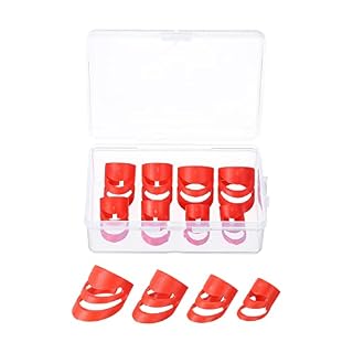 sourcing map Guitare Doigt Médiators XL L M S Dimension Rouge avec Rangement Boîte pour Guitare Basse Ukulélé Paquet de… - Les Beatles, Paul McCartney, John Lennon, RIngo Starr, George Harrison