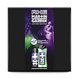 Das Geschenkset beinhaltet: Axe Martin garrix Deodorant Body Spray 150 ml, Axe Martin garrix Duschgel 250 ml und hochwertige Sony Kopfhörer mit exklusiver Martin garrix Gravur