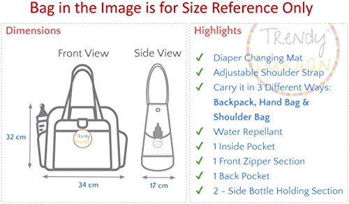 Image of Diaper Bag /Mother Backpack for Travel with Diaper Changing Mat (Dotted Brown)