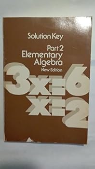 Paperback Elementary Algebra Part 2 Solution Key Book