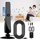 Wavevista TV Antenna, Vivoloop Tv Antenna, Wave Vista TV Antenn, Tv Antenna for Smart Tv Indoor, Digital Tv Antenna Indoor, 4k HD Suction Cup Tv Antenna Plug Play, for Smart Tv and All Older Tv (1Pc)