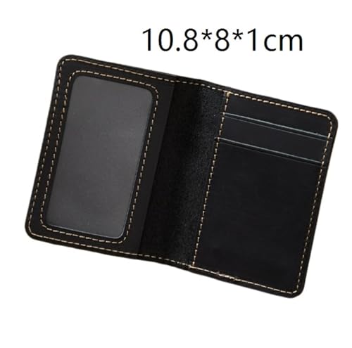 Retro Card Holder Card Holder Multi-Function Card Holder Short Ultra-Thin Wallet(Coffee)2