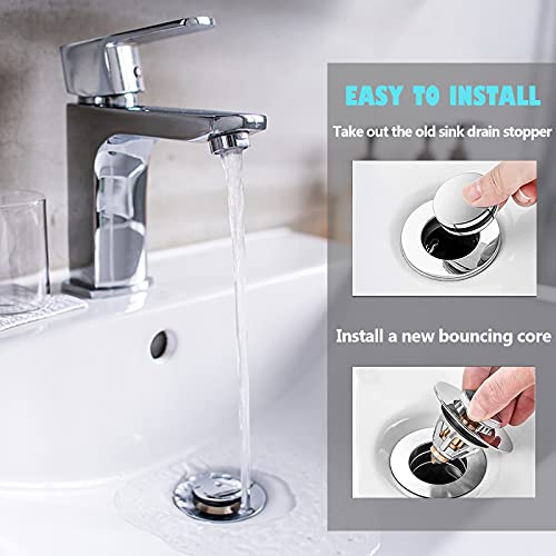 Bathroom Sink Stopper, Pop Up Drain Stopper For Bathroom Sink Bathtub Sink Plug With Filter Basket #TOP3