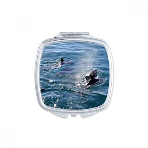 Miroir de poche orque océan carré maquillage compact portable format main par DIYthinker - 2