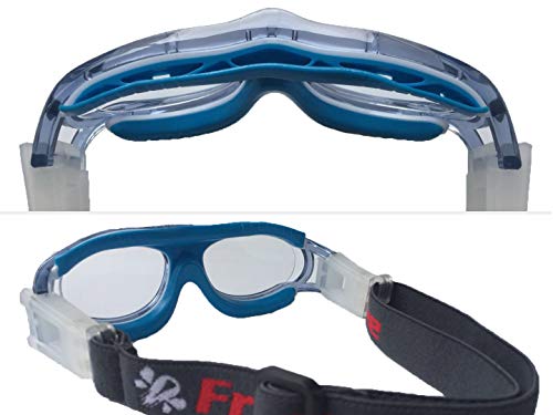 Freebee Unisex Kids Sports Safety Glasses Protective Goggles For Basketball Soccer (Transparent Blue) #TOP2
