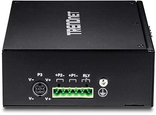 Image of TRENDnet 10-Port Industrial Gigabit PoE+ DIN-Rail Switch, TI-PG102, 8 x Gigabit PoE+ Ports, DIN-Rail Mount, 2 x SFP Slots, 240 W PoE Power Budget, Network Switch, IP30, VLAN, QoS, Renewed