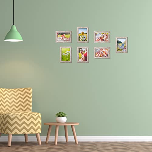 Giftgarden 4X6 Picture Frame Distressed Beige White Set Of 12, Multi Rustic Wood Grain 4 By 6 Photo Frames Bulk For Wall Or Tabletop Display #TOP3
