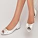 Imagen de Yhsdfcn Bailarinas Peep Toe de Raso para Mujer Planas