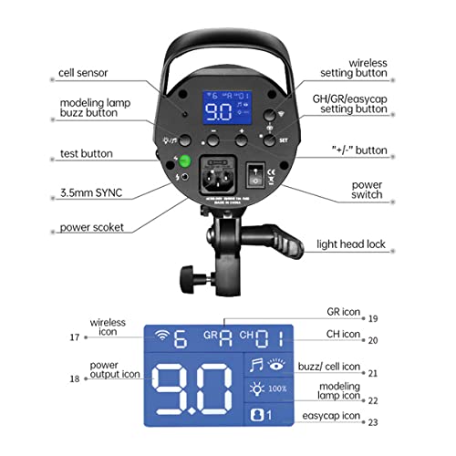 Jinbei Dmii-5 500W Studio Flash Photo Strobe Lights Bowens Mount E-Commerce Product Portrait Photography Monolight #TOP2
