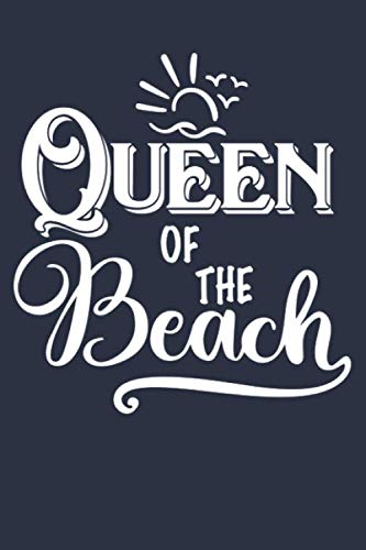 Queen Of The Beach: Dot Grid Vacation Guide Notebook (6x9 inches) Funny Holiday Journal with 120 pages for Beach Girls And Summer Vacay Lover