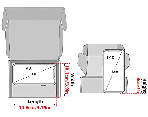 Image of 50 Pack 4 inchx6 inchx2 inch Shipping Boxes, Corrugated Cardboard Small Box Mailer, Shipping Boxes for Small Business for Gift Packing- TONESPAC (4 inchx6 inchx2 inch, Black)
