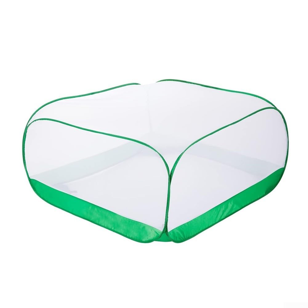 Wielofunkcyjna osłona z siatki roślinnej, drobna siatka do ochrony ogrodu, skuteczna ochrona przed warunkami atmosferycznymi i szkodnikami, rozmiar 1,2 m x 1,2 m x 60 cm