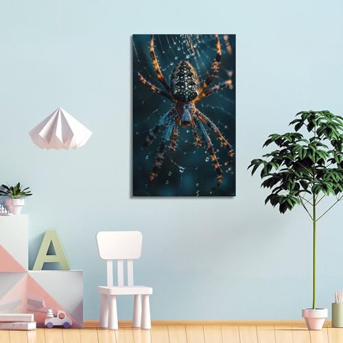 Toile d'araignée pour habiller un mur vide tableau déco moderne