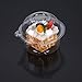 Plastic Single Individual Cupcake Containers, Clear Dome Box for Sandwich Hamburgers Fruit Salad Party Favor Cake Holder Muffin Case Cups Pod (Pack of 50)