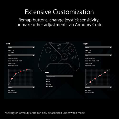 ASUS ROG Raikiri Pro OLED display, tri-mode connectivity, remappable buttons&triggers, 4 rear buttons, step&linear triggers, adjustable joystick sensitivity, 3.5mm jack with ESS DAC, for PC and Xbox by ASUS - Image 7