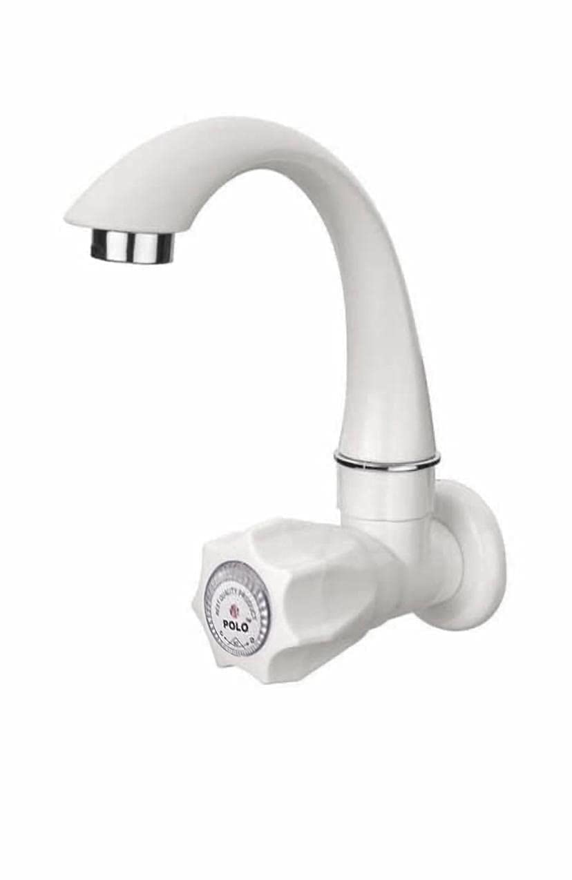 Sink Cock Polo PVC Tap Wall Mounted Swinging Spout for Kitchen Wash Basin (Set of 3) (B09MF6BBVH) Amazon Price History, Amazon Price Tracker