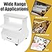 Portable Pedicure Foot Rest with Wheels, Pedicure Stool, Trolley for Foot Bath, Spa Cart, Nail Stand, Manicure Furniture for Beauty Salon or Nail Tech Spa, Massage Station (White)