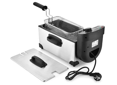 Orbit DF-30 3.5 Litres Electric Deep Fryer | 2000 Watts Power | 130°C-190°C Temperature Control - Silver