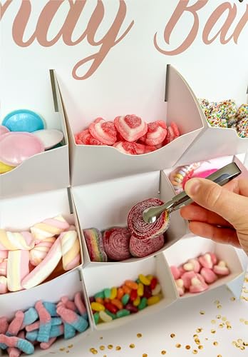 Candy Bar - Süßigkeiten Automat mit 9 Fächern und Zange - Candy Bar Zubehör Hochzeitsdeko Kaugummiautomat - Für Jelly Beans Gummibärchen Weingummi Jelly Fruit