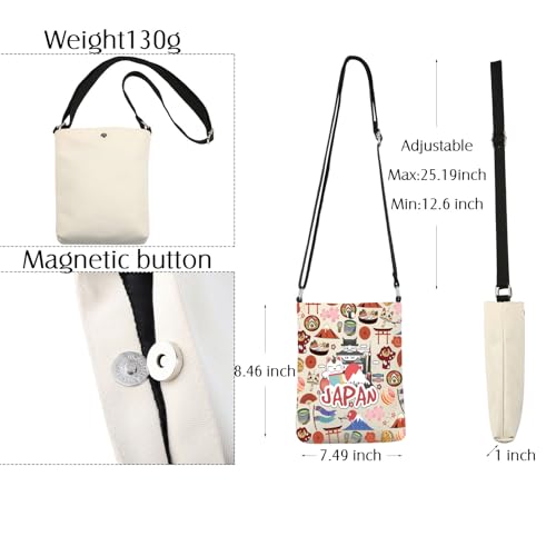Japan Crossbody Bag Japan Gifts Japan Souvenir Gifts Japanese Lover Gift Japan Travel Cross Body Purse Bag Japanese Sling Bag2