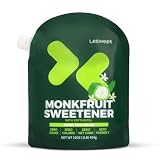 Lesweet Monk Fruit Sweetener with Erythritol, 1:1 White Sugar Substitute for Baking & Coffee, Zero Calorie, Keto Friendly, Non-GMO Granulated Monk Fruit Extract, No Bitter Aftertaste, 16 oz (1 Lb)
