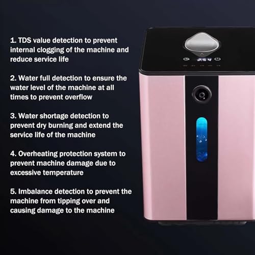 Maszyna do inhalacji wodoru, 99,99% generator H2 o wysokiej czystości, przenośny jonizator wody 150 ml/min, do domu i podróży, technologia PEM