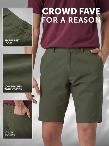 Image of XYXX Men's Element Chino Shorts | Solid Straight Fit | 100% Cotton with Dual Pockets & Plus Sizes