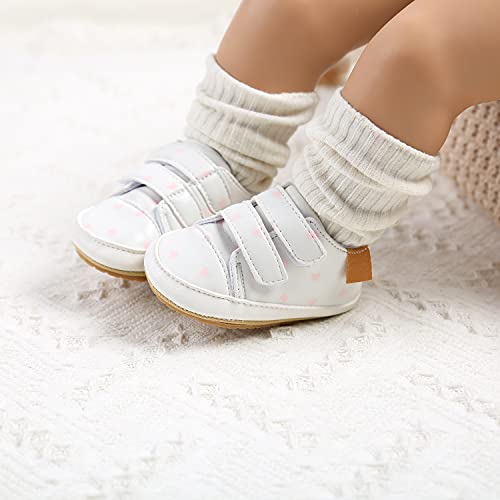 Image of Clowora Baby Boys Girls Shoes Non-Slip Rubber Sole Sneakers Infant First Walking Toddler Crib Shoes Newborn Loafers Flats.