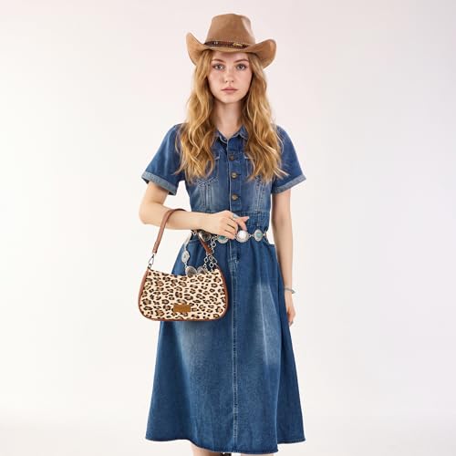 Image of Wrangler Western Shoulder Bag for Women Small Purse Aztec Hobo Bag HandBag with Detachable Strap