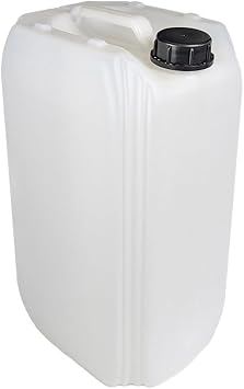 25L Water Container Heavy Duty, Food Grade HDPE Plastic Jerry Can Water Carrier, Stackable 25 Litre Drum Tank with DIN 61 Cap, Ideal for Camping, Water Storage, Car Washing, Emergency & Industrial Use