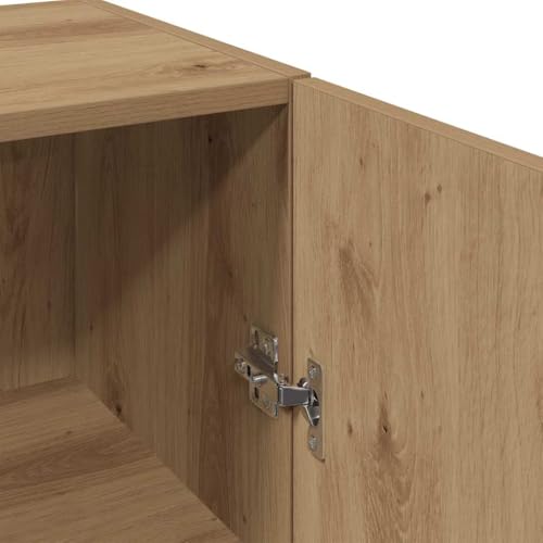 Miniatura 5 de Vidaxl Armario De Pared Madera Ingeniería Roble Artisian 34,5x34x90 Cm, Armario, Armario Colgante, Armario Auxiliar, Armario De Almacenaje