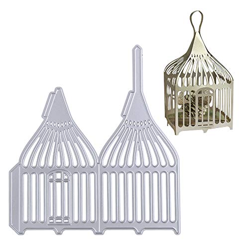 VINFUTUR Stanzschablonen 3D Vogelkäfig Prägeschablonen Laternen Stanzformen Karte Sammelalbum Scrapbooking Deko Cutting Dies Kreative Tischdeko Homedeko