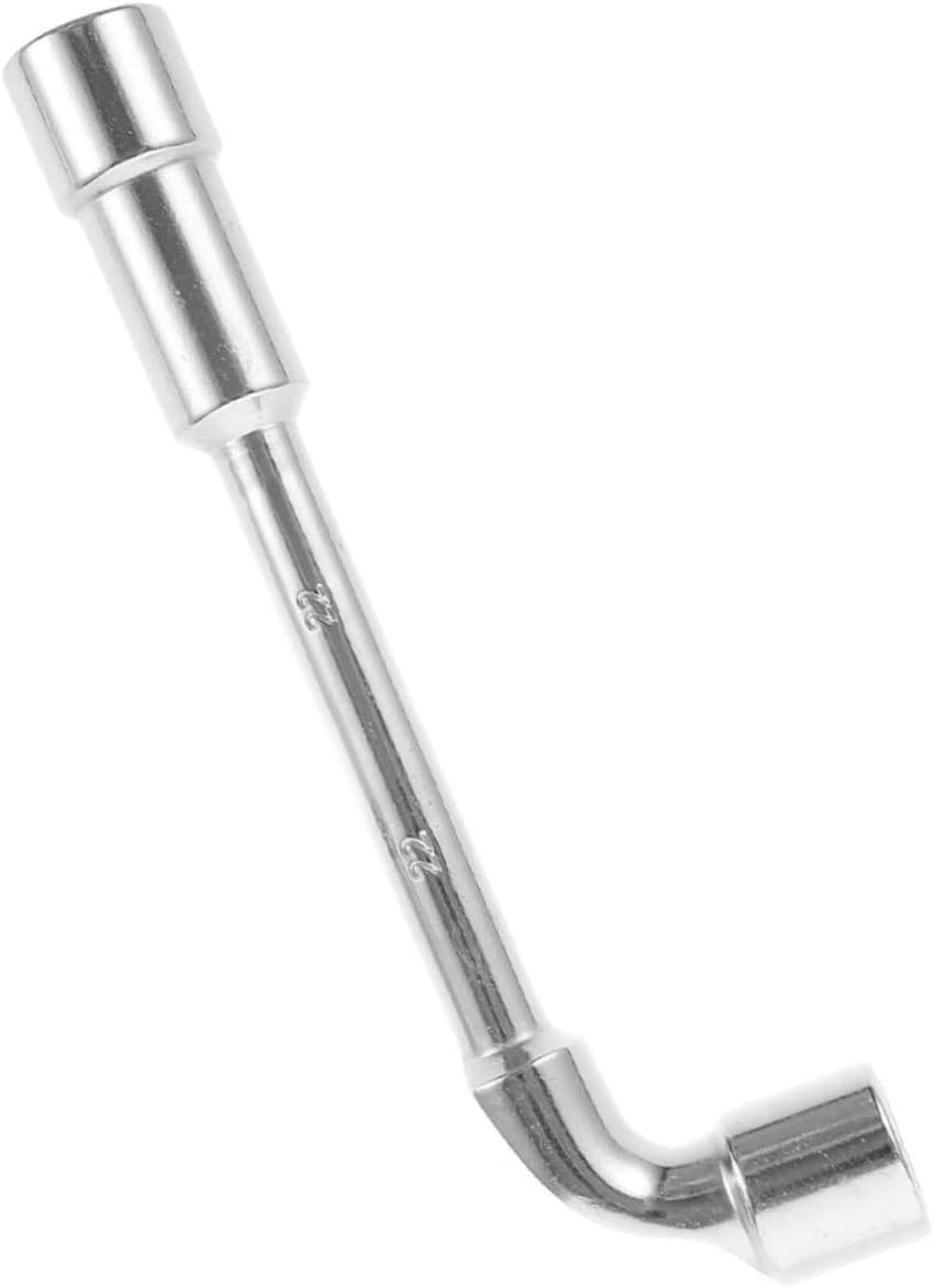 L-shaped Tire Repair Tool 21mm Double-ended Socket Wrench Automotive Lug Wrench for Car and Motorcycle Maintenance