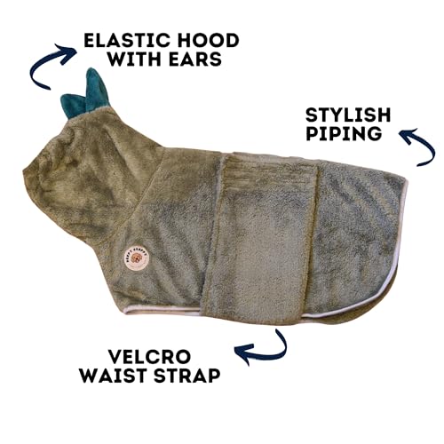 Derpy Chappy Premium-Hundehandtuch, Bademantel und Hunde-Bademantel zum Trocknen von Hunden, hergestellt in Korea, super saugfähig, schnell und verstellbar, Mikrofaser-Badetuch für Katzen und Welpen