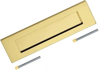 TERF® 250mm X 75mm Traditional Type Victorian Letter Plate Polished Brass 250mm X 75mm (10'' X 3'') Letter Postal Box Cover Plate Including Fixing Screw