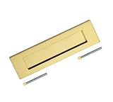 TERF® Plaque de protection de boîte aux lettres de type victorien traditionnel en laiton poli 250 mm x 75 mm avec vis de fixation
