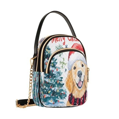 Sac à main pour téléphone portable femme portefeuille bandoulière Noël Mnsruu