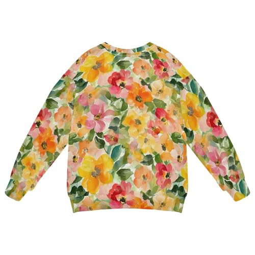 JUNZAN Spring Flowers Iowa Wild Rose Little Girls Pullover Hoodie Fleece Sweatshirts for Boys Athletic 4T2