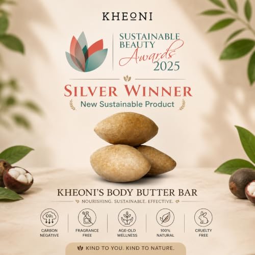 Image of Premium 100% Pure Kokum Body Butter Bar | Deep Moisturizer for Dry & Sensitive Skin | Non Greasy | Plastic Free | Natural Handmade Body Butter For Glowing skin, Body Moisturizer For dry skin (100 g) | 100% Natural, Single Ingredient (Kokum), All Skin Types, Anti-Inflammatory, Lightweight and Non-Greasy