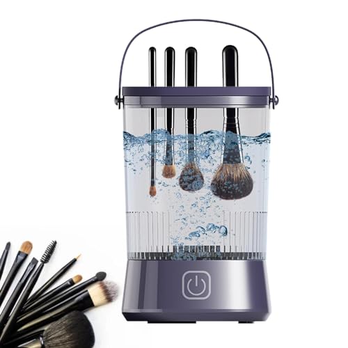Limpiador de brochas de maquillaje eléctrico, limpiador giratorio, máquina automática de brochas de maquillaje, herramienta de limpieza de brochas de maquillaje para esponja, huevo de maquillaje