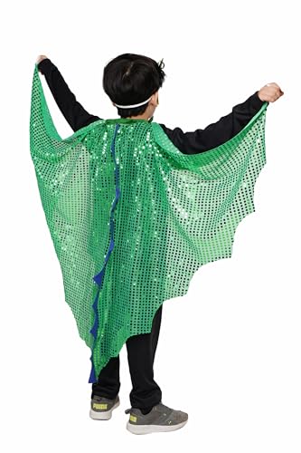 Image of Kaku Fancy Dresses Dance Butterfly Wings, Dragon Wings, Fabric Wings for Kids | Soft Fabric Wings Dancing Costume For Unisex - Multicolor, Fress Size